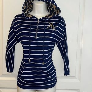 Kim kardashian stripe hoodie with front pockets